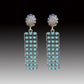 Art Deco Inlaid Turquoise Drop Earring