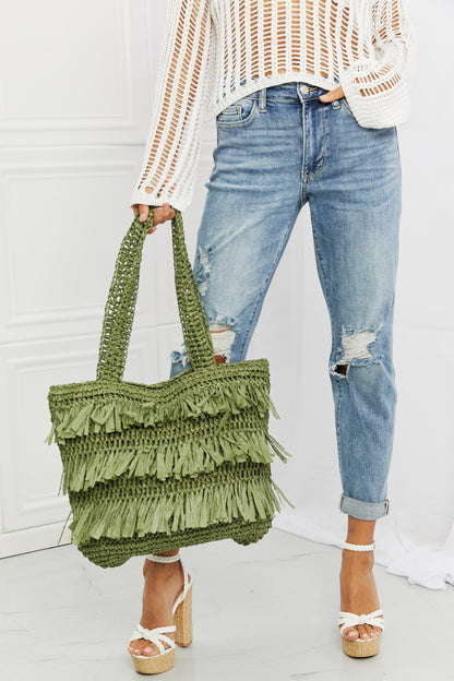 The Last Straw Fringe Straw Tote Bag