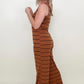 Striped Sleeveless Wide Leg Jumpsuit