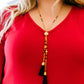 Boho Beads + Tassels Necklace