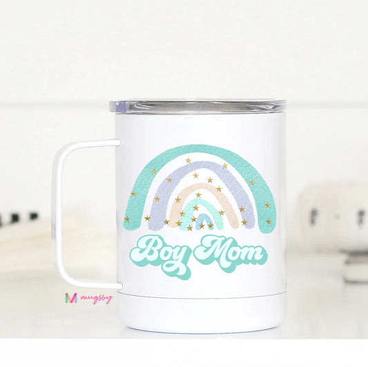 PREORDER: Insulated Boy Mom Rainbow Travel Mug