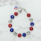 PREORDER: Patriotic Jewel Charm Bracelet