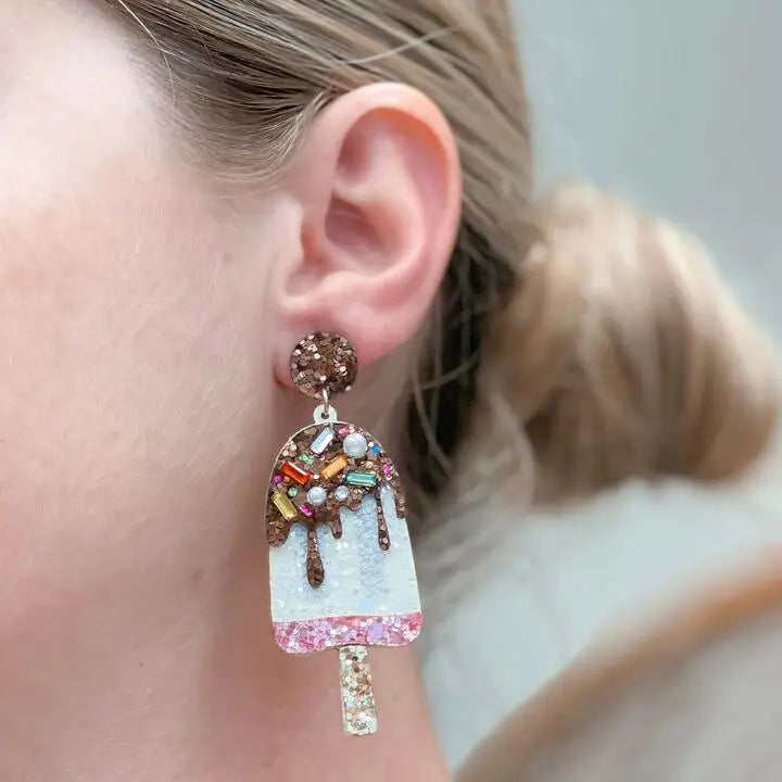 PREORDER: Glitter Popsicle Earrings in Two Colors