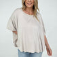 Easel "The Swing Of Things" Solid Short Sleeve Swing Top