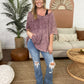 Zenana Acid Wash Oversized Front Pocket Raw Edge Boyfriend Tee