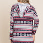 Bombom Modern Tribal Print Knit Hooded Top