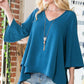 Jade By Jane Dressy V-Neck Overlap Top