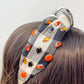 PREORDER: Halloween Rhinestone Plaid Top Knot Headband