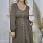 New Colors! Button Up Long Sleeve Dress (Only Ships to US)