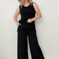 Smocked Waistband Wide Leg Pants - 2 colors