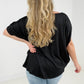 Short Sleeve Drop Shoulder Knit Top