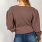Long Sleeve Bubble Sweater Knit Cardigan