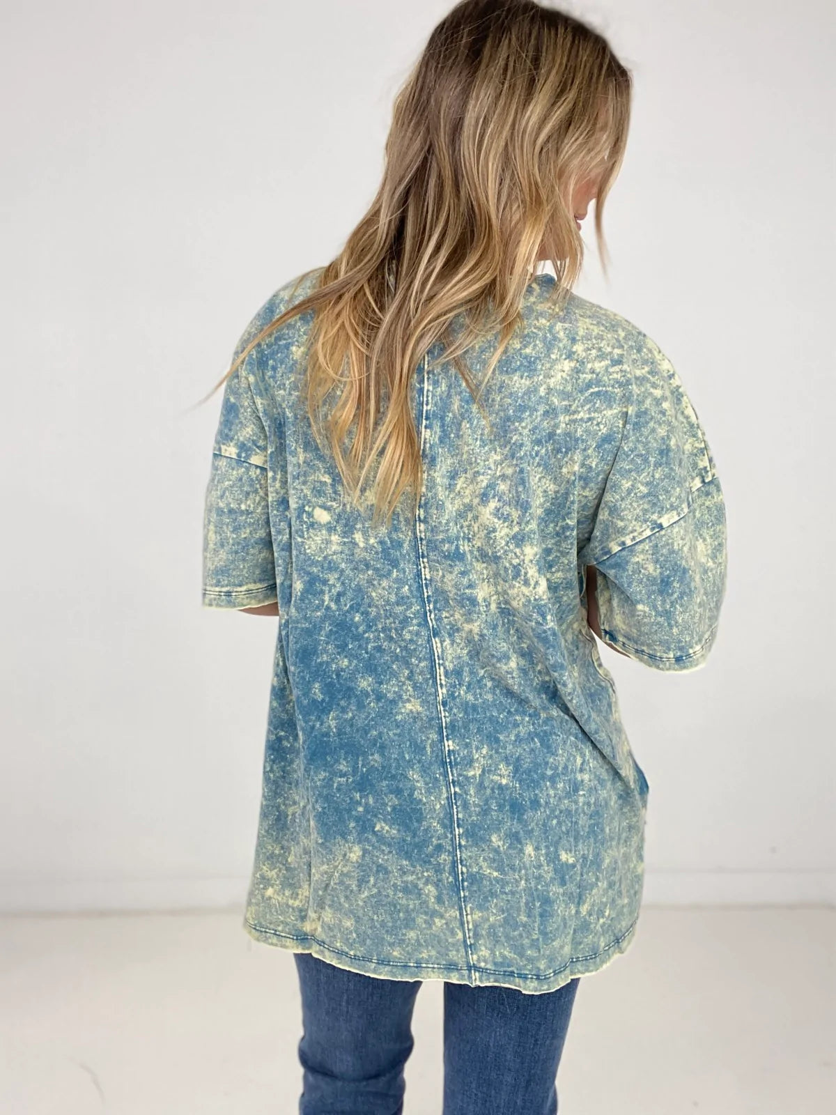 Acid Wash Boyfriend Top