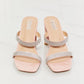 Rhinestone Block Heel Sandal in Pink