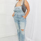 Judy Blue Melina Full Size Distressed Straight Leg Overalls
