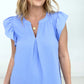 Hopelessly Hopeless Ruffled Sleeve Blouse