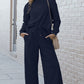 Take Me Away Textured Long Sleeve Top and Pants Set - 6 Colors