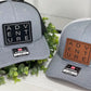 PREORDER: Vegan Leather Patch Hat in Assorted Prints