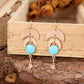 Star Crescent Turquoise Dangle Earrings