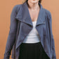 Rae Mode Cowl Neck Asymmetric Jacket