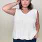 V-Neck Ivory Knit Tank Top