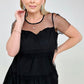 Date Night Swiss Dot Mesh Knit Top