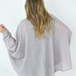 Textured Cotton Linen Oversized Top