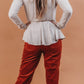 Long Sleeve Solid Front Tie Knit Top