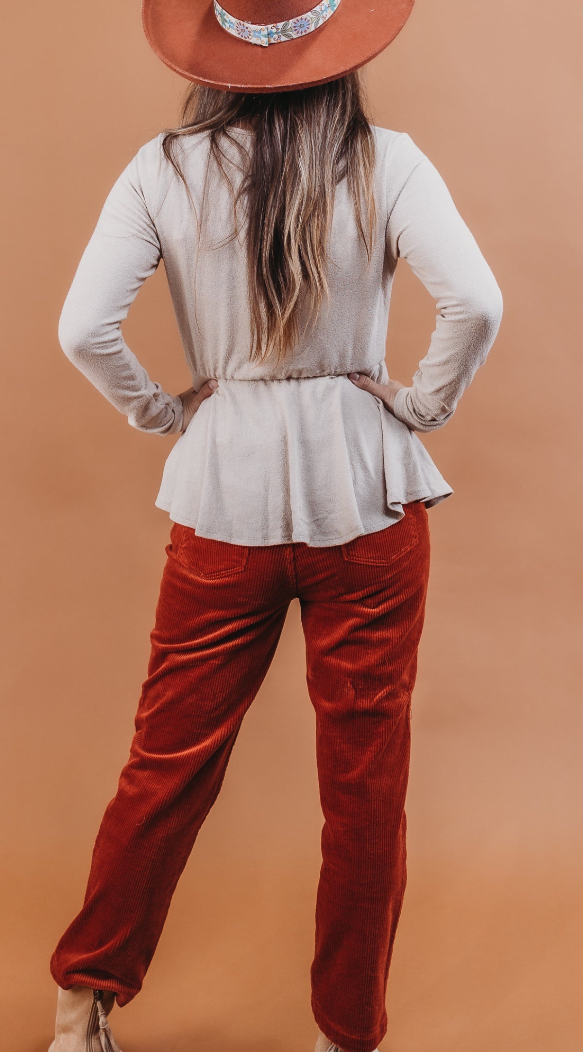 Long Sleeve Solid Front Tie Knit Top