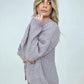Solid Balloon Sleeve Button Front Cardigan