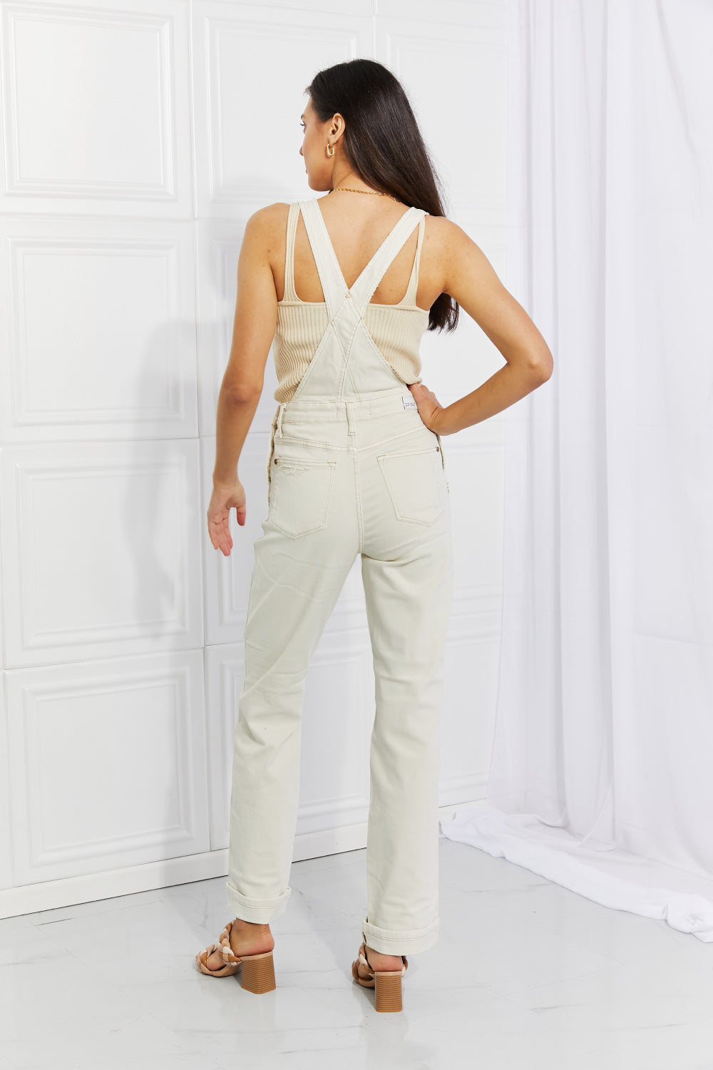 Judy Blue Summer White Overalls