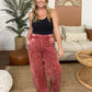 Zenana Cool Acid Wash Wide Leg Pants