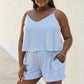 Let It Happen Striped Romper in Cobalt Blue