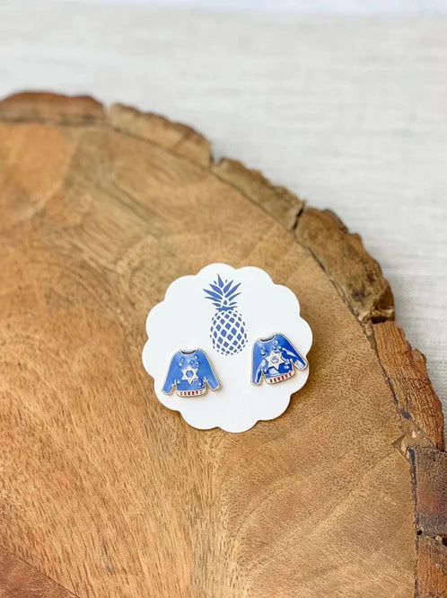 PREORDER: Ugly Sweater Signature Enamel Stud Earrings in Two Colors