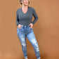 Judy Blue High Rise Bleach Splash Destroyed Skinny Jeans