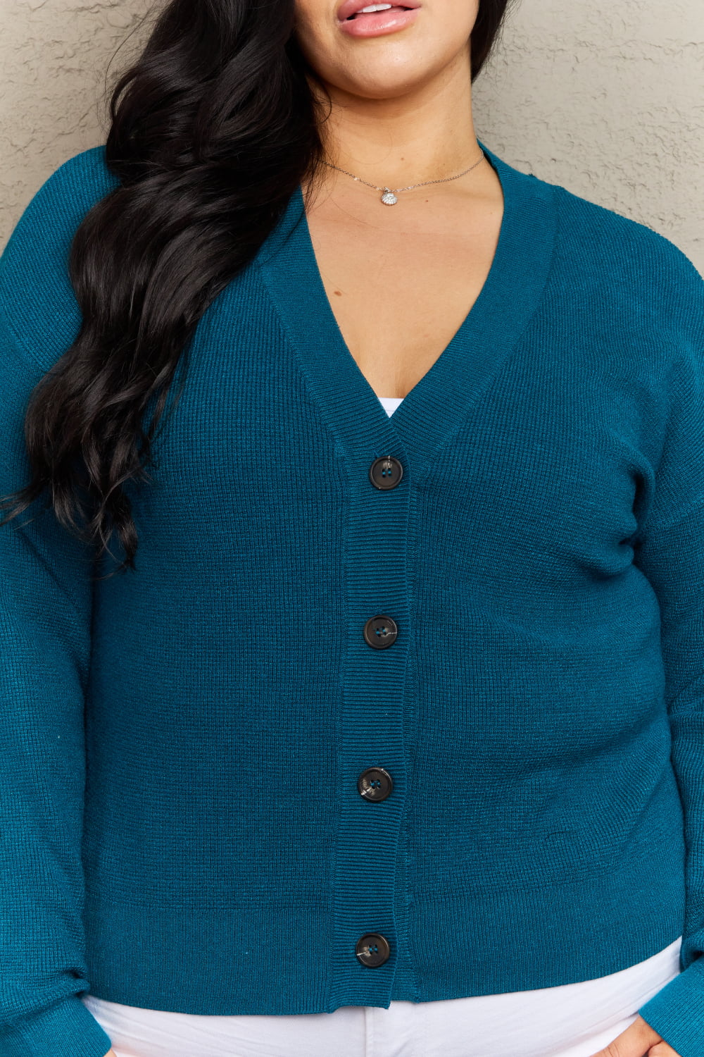 Everyday Favorite V-Neck Cardigan in Teal