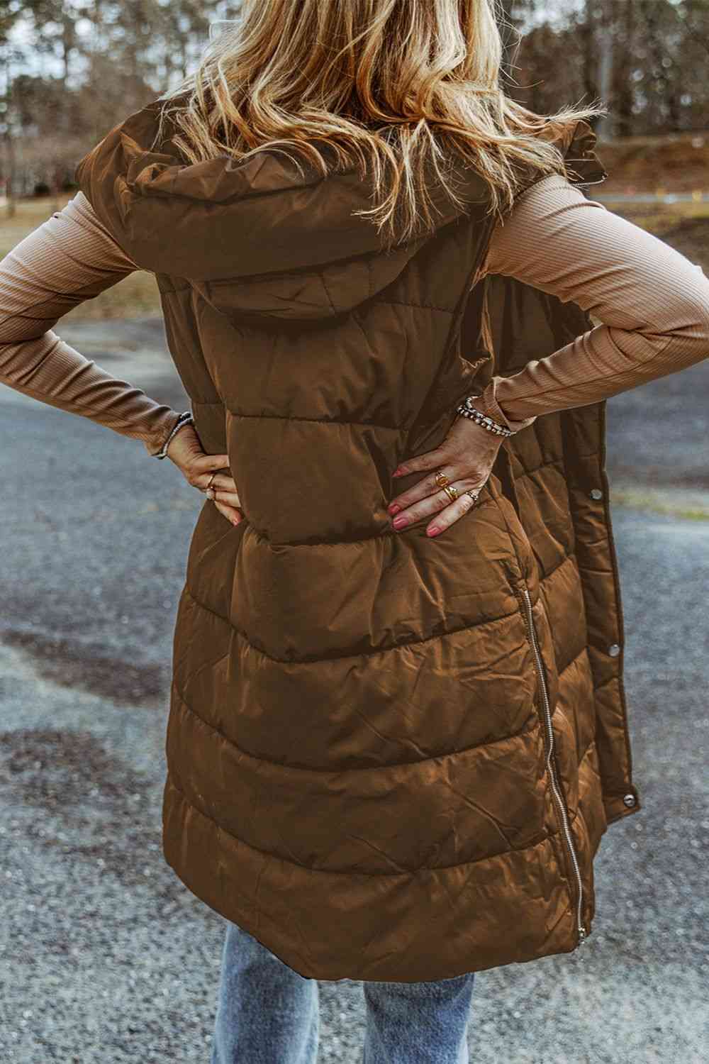 Women's Hooded Sleeveless Puffer Vest