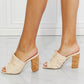 Qupid Freshly Picked Twist Peep Toe Block Heel Mule