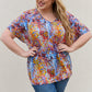 Multicolored Dolman Flowy Top