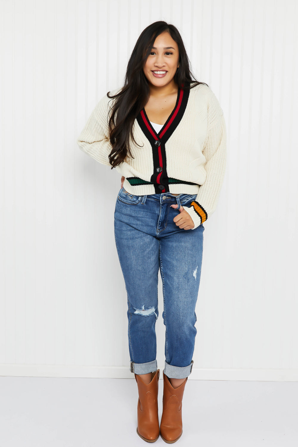 SIZE SMALL Cable Knit Cardigan