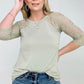 On The Go Lace Half Sleeve Top