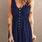 Button Down Sleeveless Dress - (Charcoal, Plum, Navy, Merlot)