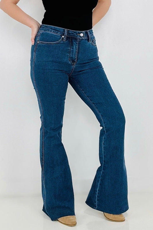 Judy Blue Cool Denim Tummy Control Flare Jeans