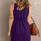 Button Down Sleeveless Dress - (Charcoal, Plum, Navy, Merlot)
