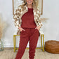 Solid Cotton Top & Jogger Set
