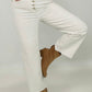 "Sophie" Judy Blue High Waist Wide Leg White Cropped Jeans