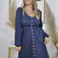 New Colors! Button Up Long Sleeve Dress (Only Ships to US)