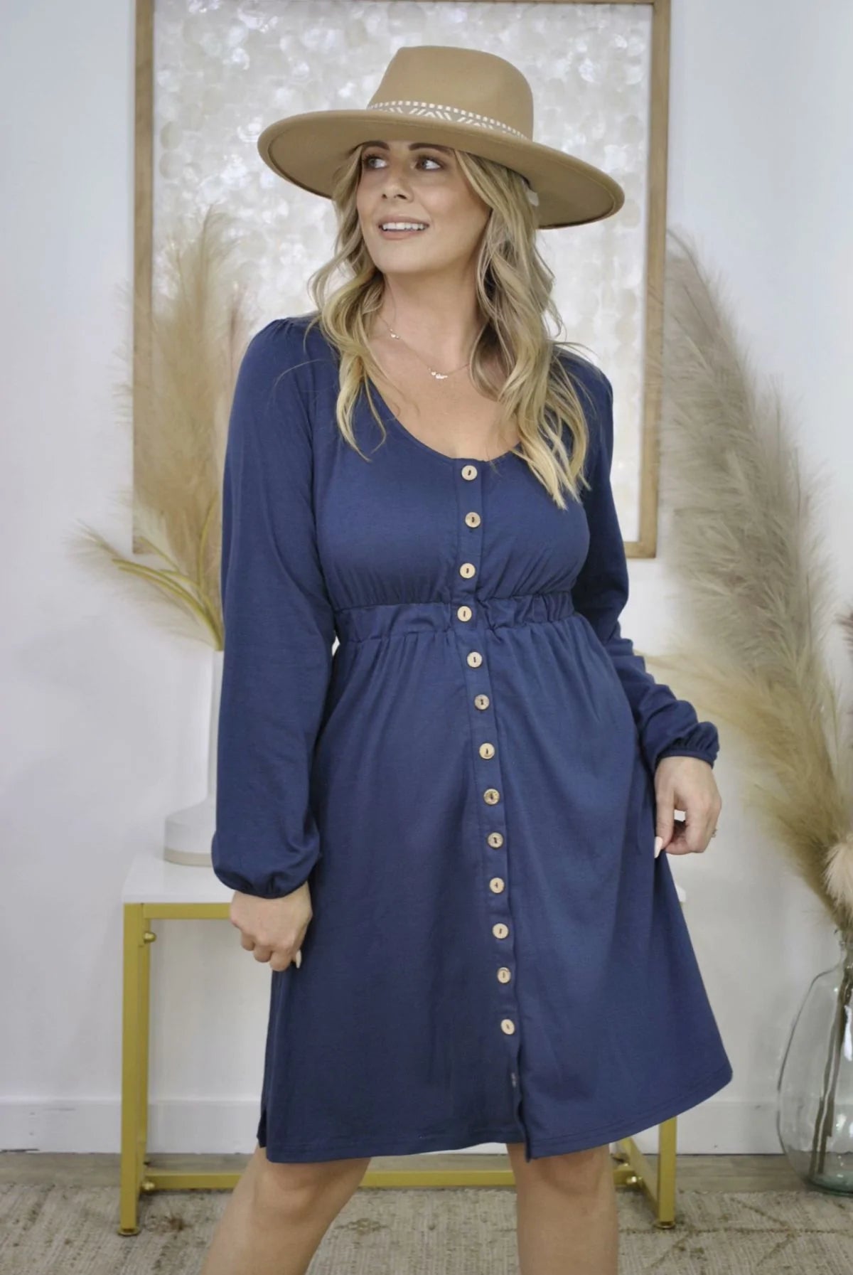 New Colors! Button Up Long Sleeve Dress (Only Ships to US)