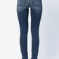 Judy Blue "Olivia" Mid-Rise Long Inseam Pin Tack Skinny Jeans