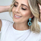 Turquoise Teardrop-Shaped Drop Earrings